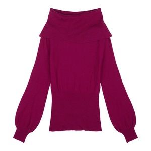 Elegant Women's Off-Shoulder Sweater - Purple